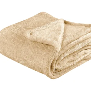 Deken zandbeige 125 x 150 cm NAMDU Deken zandbeige 125 x 150 cm NAMDU
