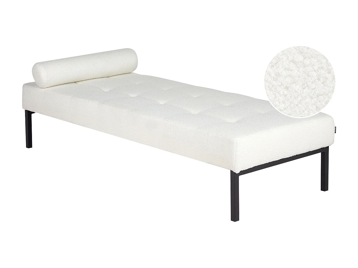 Chaise longue CHINON Bouclé Wit