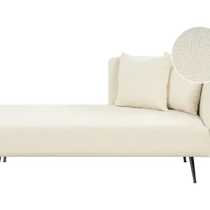 Chaise longue bouclé wit rechtszijdig RIOM Chaise longue bouclé wit rechtszijdig RIOM