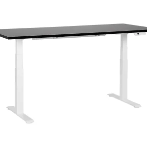 Bureau elektrisch verstelbaar zwart/wit 180 x 80 cm DESTINES