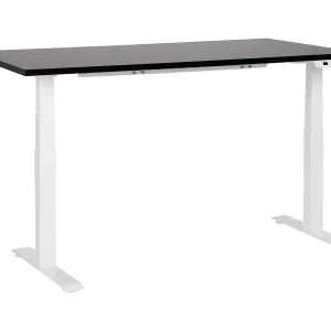 Bureau elektrisch verstelbaar zwart/wit 160 x 72 cm DESTINES Bureau elektrisch verstelbaar zwart/wit 160 x 72 cm DESTINES