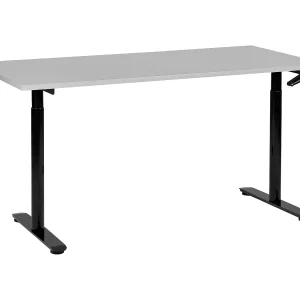 Bureau handmatig verstelbaar grijs/zwart 160 x 72 cm DESTINAS