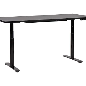 Bureau elektrisch verstelbaar zwart 180 x 80 cm DESTINAS Bureau elektrisch verstelbaar zwart 180 x 80 cm DESTINAS