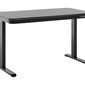 Bureau elektrisch verstelbaar met USB-poort zwart 120 x 60 cm KENLY Bureau elektrisch verstelbaar met USB-poort zwart 120 x 60 cm KENLY