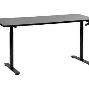 Bureau handmatig verstelbaar zwart 160 x 72 cm DESTINAS