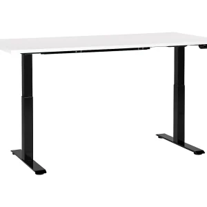 Bureau elektrisch verstelbaar wit/zwart 160 x 72 cm DESTINES
