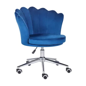 Bureaustoel fluweel blauw MONTICELLO Bureaustoel fluweel blauw MONTICELLO
