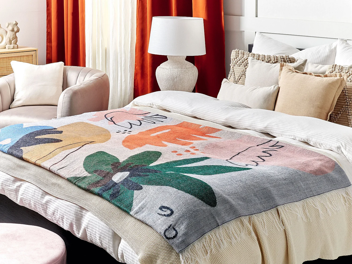 Plaid BAIDI 130 x 170 cm Multicolor