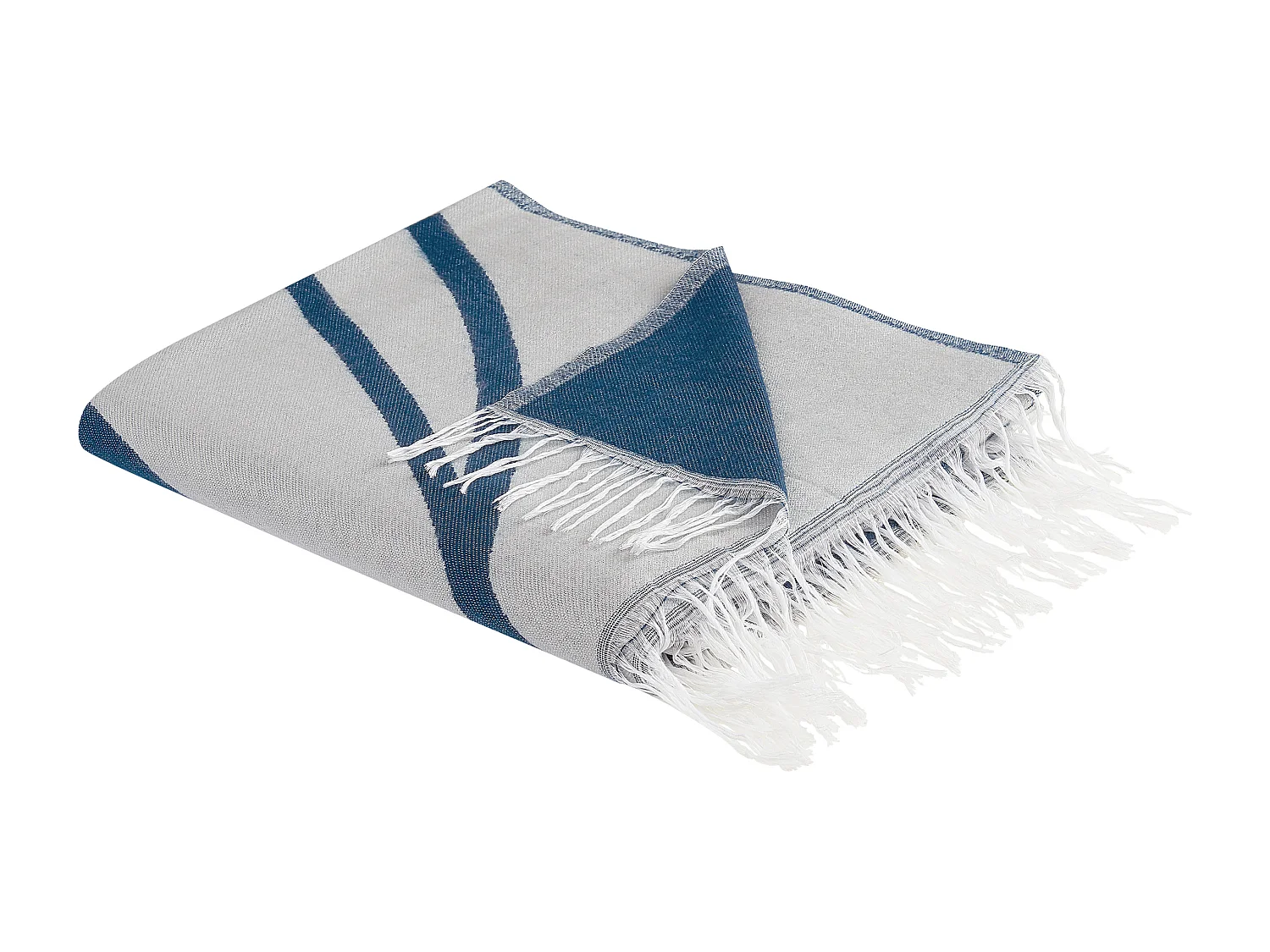 Deken blauw/wit 130 x 170 cm HAPREK
