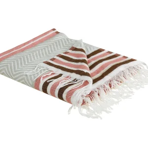 Deken roze/beige 130 x 170 cm MAGAR Deken roze/beige 130 x 170 cm MAGAR
