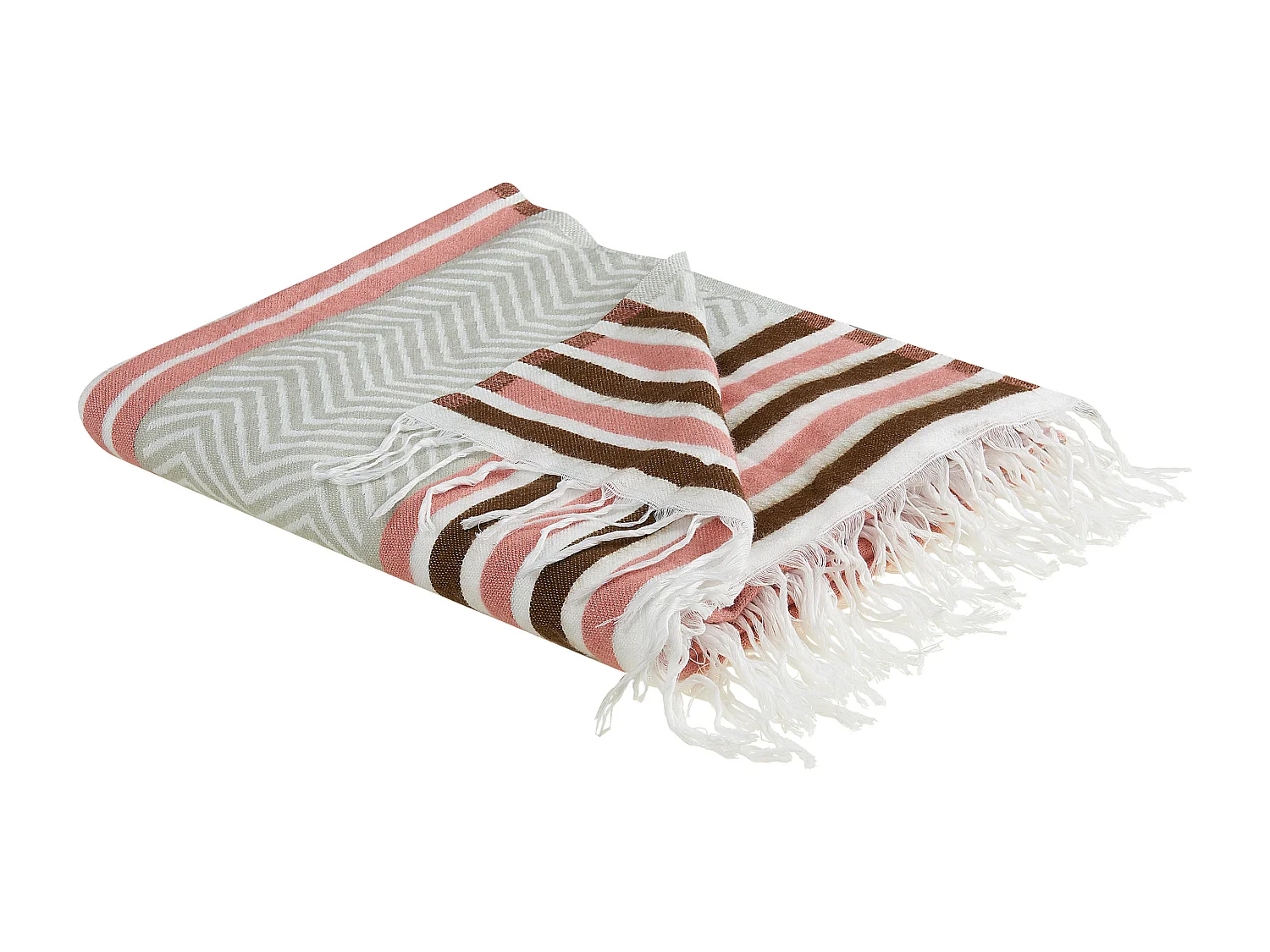 Deken roze/beige 130 x 170 cm MAGAR