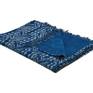 Deken blauw 130 x 180 cm SHIVPURI Deken blauw 130 x 180 cm SHIVPURI