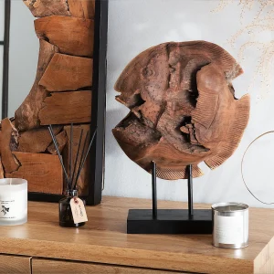 Decoratief accessoire PLAICE FISH Hout Bruin Decoratief accessoire PLAICE FISH Hout Bruin