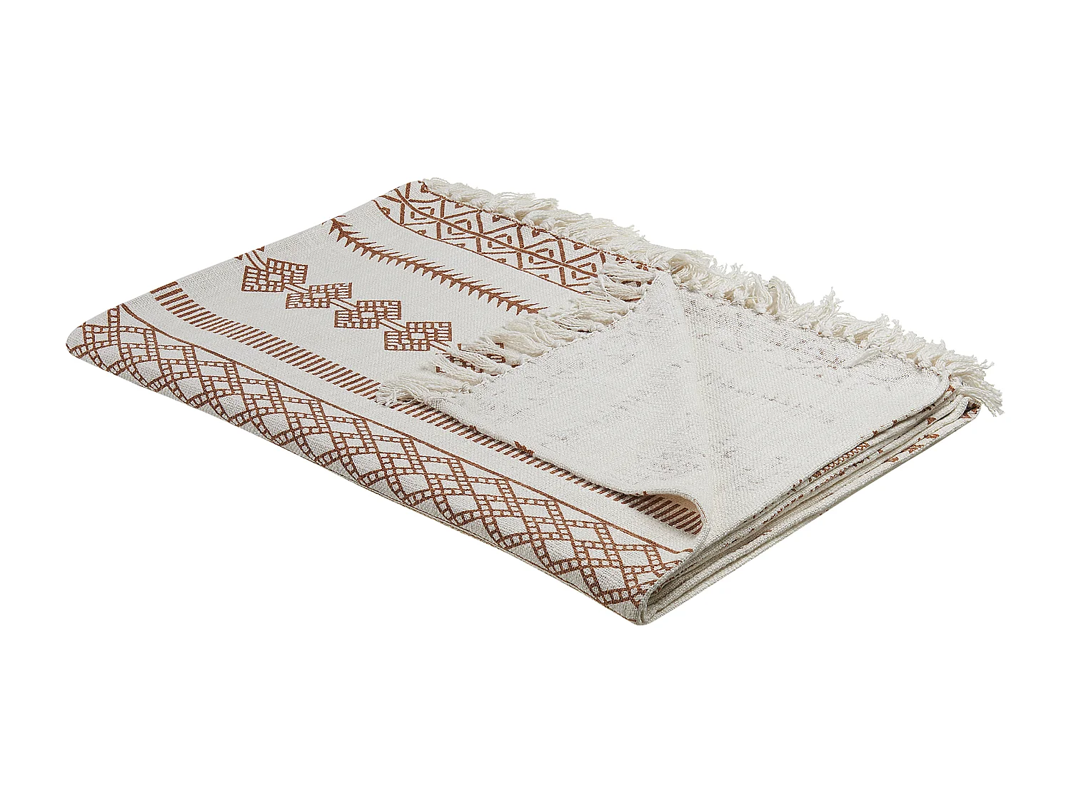 Deken beige/bruin 130 x 180 cm JORHAT