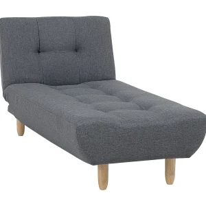 Chaise longue stof donkergrijs ALSTEN Chaise longue stof donkergrijs ALSTEN