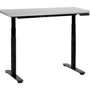 Bureau elektrisch verstelbaar grijs/zwart 120 x 72 cm DESTINAS Bureau elektrisch verstelbaar grijs/zwart 120 x 72 cm DESTINAS