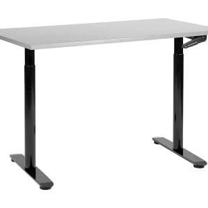Bureau handmatig verstelbaar grijs/zwart 120 x 72 cm DESTINAS