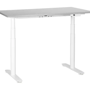 Bureau elektrisch verstelbaar grijs/wit 120 x 72 cm DESTINAS Bureau elektrisch verstelbaar grijs/wit 120 x 72 cm DESTINAS