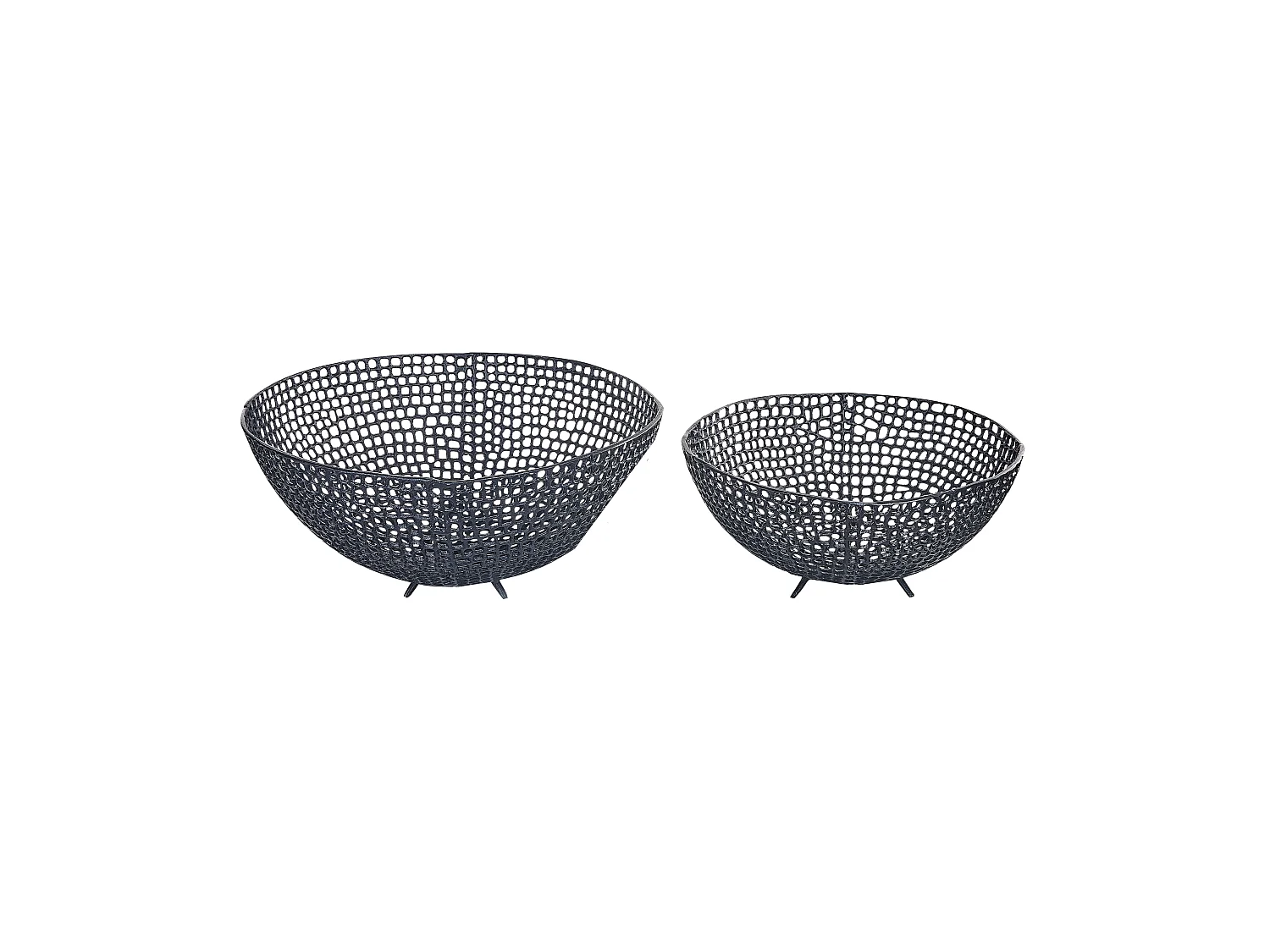 Decoratieve schaal set van 2 zwart KRUKUT