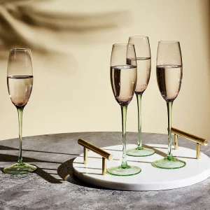 Set van 4 champagneglazen DIOPSIDE 200 ml Roze Set van 4 champagneglazen DIOPSIDE 200 ml Roze