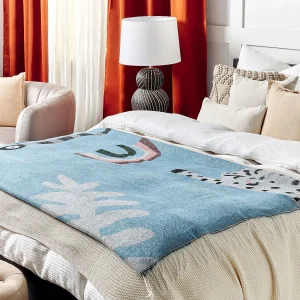 Plaid LIMGHA 130 x 170 cm Blauw Plaid LIMGHA 130 x 170 cm Blauw