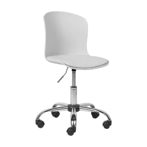 Bureaustoel kunstleer wit VAMO