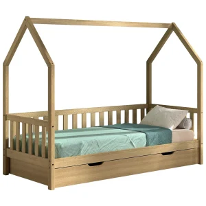 DALLAS kajuitbed met uitschuifbed 90×200 cm – Natuurlijk massief eikenhout DALLAS kajuitbed met uitschuifbed 90×200 cm – Natuurlijk massief eikenhout