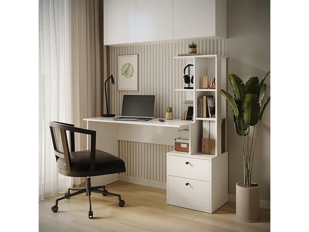 Bureau wit 136x55x138 denton