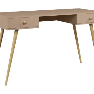 Bureau NATURA 135 cm Beige Macchiato met 2 laden