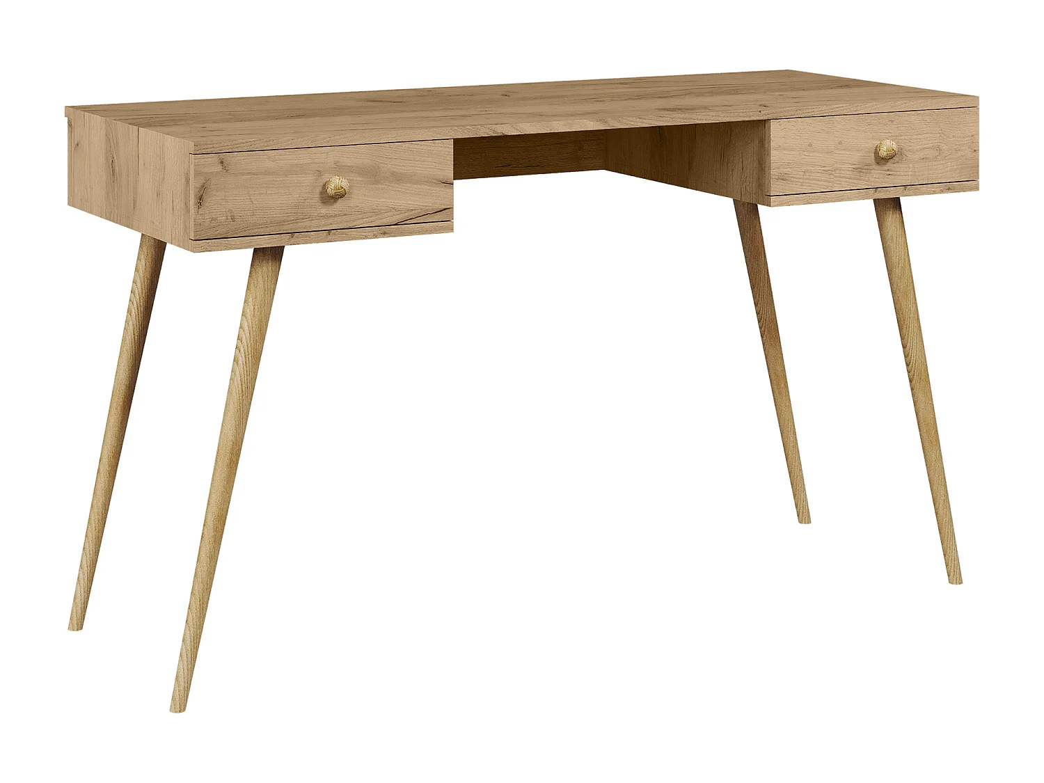 Bureau NATURA 135 cm Eiken Craft Goud met 2 laden
