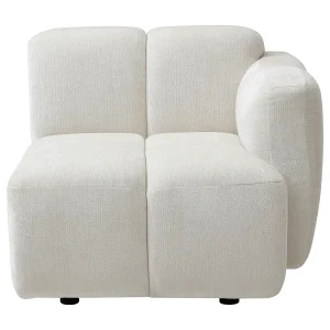 Hoekfauteuil rechts in gestructureerde gebroken witte stof CARLIVI Hoekfauteuil rechts in gestructureerde gebroken witte stof CARLIVI