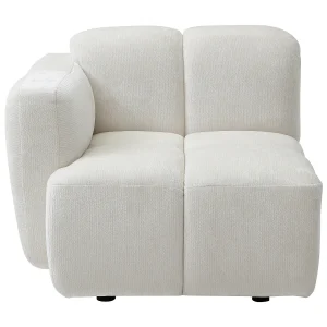 Hoekfauteuil links in gestructureerde gebroken witte stof CARLIVI Hoekfauteuil links in gestructureerde gebroken witte stof CARLIVI