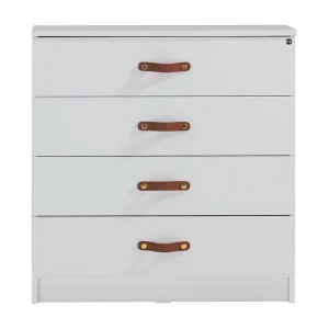 Commode met 4 lades wit 87.7×85.2×44.8cm Commode met 4 lades wit 87.7×85.2×44.8cm