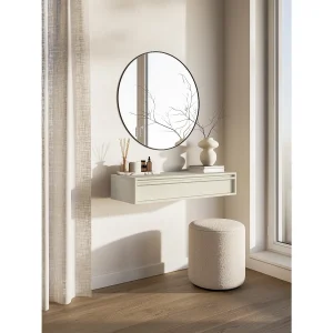 Consoletafel – 90 cm – met lade – hangend – crème – EVO Consoletafel – 90 cm – met lade – hangend – crème – EVO