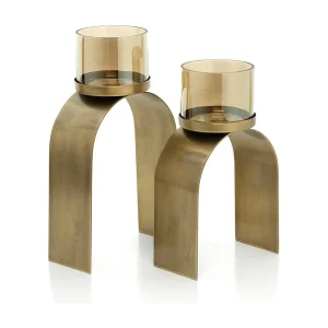 De Bow Glow Theelichthouder – Goud – SET/2