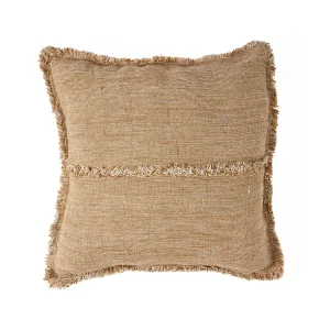 De Sahara Fringe Kussensloop – Natuurlijk Bruin – 50×50