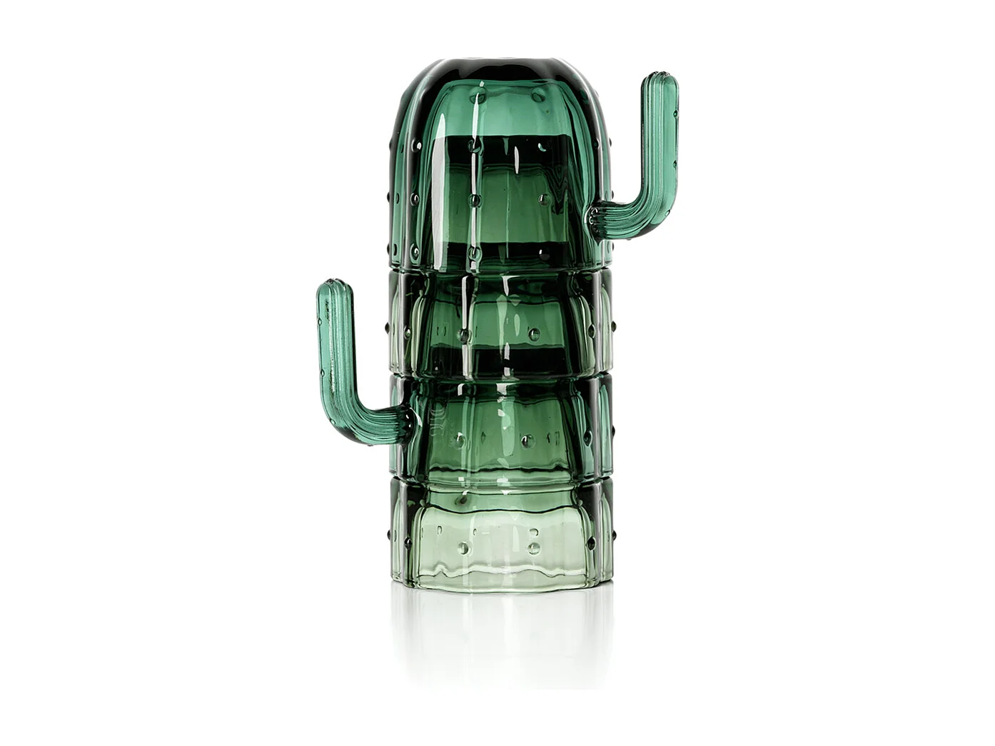 De Stack-a-Cactus Glazen - Groen - Set van 4