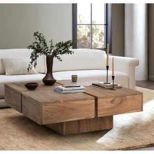 Salontafel van natuurlijk acaciahout 80x80x30 cm Salontafel van natuurlijk acaciahout 80x80x30 cm