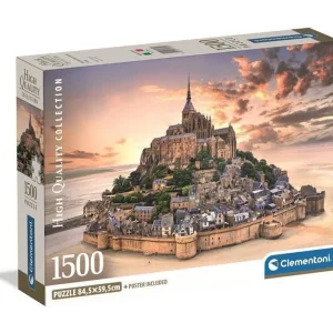 Clementoni Puzzel Le Mont Saint-Michel 1500 stukjes – Horizontaal formaat 84,3×59,2 cm met poster inbegrepen Clementoni Puzzel Le Mont Saint-Michel 1500 stukjes – Horizontaal formaat 84,3×59,2 cm met poster inbegrepen