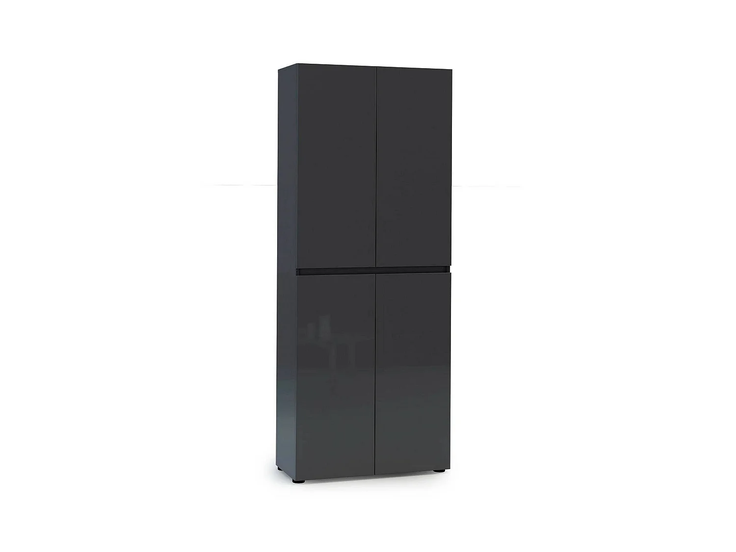 Ddumfrie schoenenrek, schoenenkast, multifunctionele entreekast, schoenenkast, gemaakt in Italië, 80x34h200 cm, antraciet