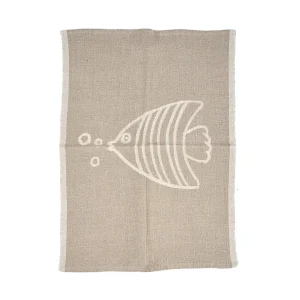 De Linen Fish Keukendoek – Natuurlijk Wit – 50×70