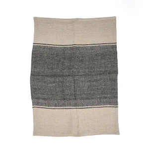 De Linen Moody Keukendoek – Natuurlijk Zwart – 50×70