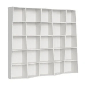Moderne boekenkast Trek 5-modules Eiken wit