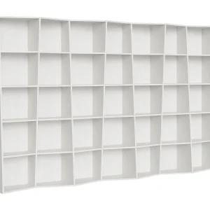 Moderne boekenkast Trek 7-modules Eiken wit