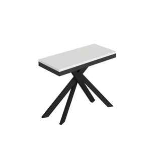Console extensible 90×40/300 cm Saki Evolution frêne blanc structure anthracite Console extensible 90×40/300 cm Saki Evolution frêne blanc structure anthracite