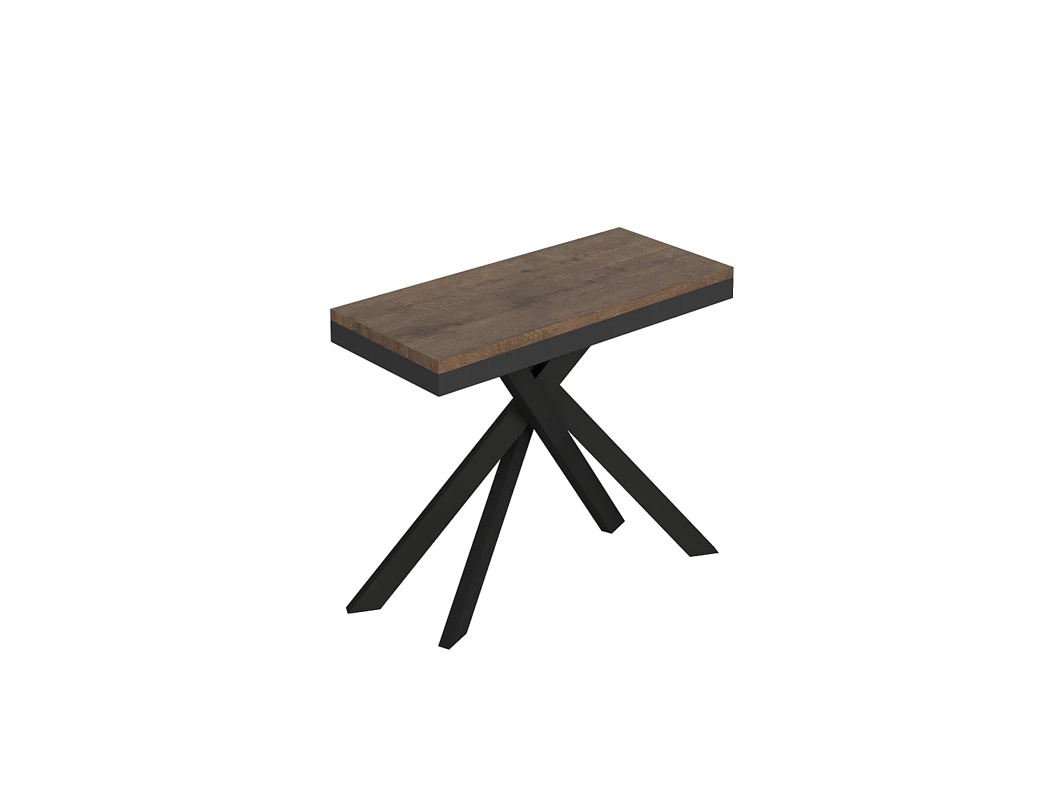 Console extensible 90x40/300 cm Saki Evolution noyer structure anthracite