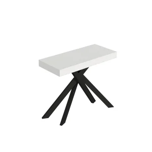 Console extensible 90×40/300 cm Saki Premium frêne blanc pieds anthracite Console extensible 90×40/300 cm Saki Premium frêne blanc pieds anthracite