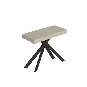 Console extensible 90×40/196 cm Saki Premium Petit cachemire pieds anthracite