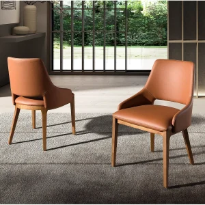 Bruine eco-leren stoel 4156 ANGEL CERDA