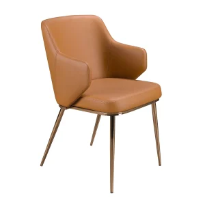 Bruine kunstleren stoel 4162 ANGEL CERDA